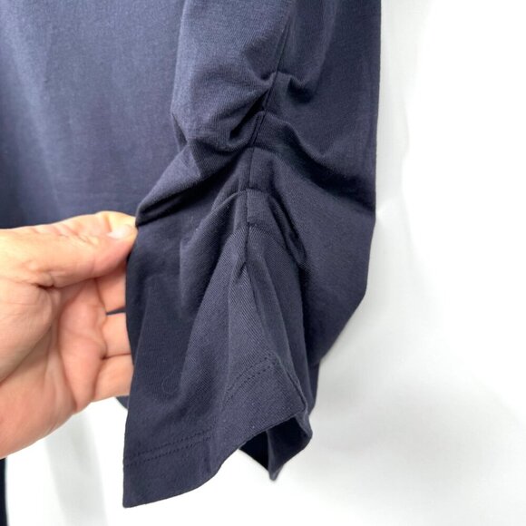 Peruvian Connection Emilia Mockneck Top woman’s size Medium Navy NWT - Picture 6 of 12